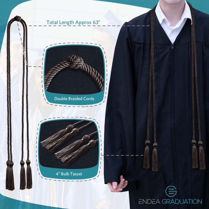 Endea Graduation Double Honor Cord (Brown) - Image 3